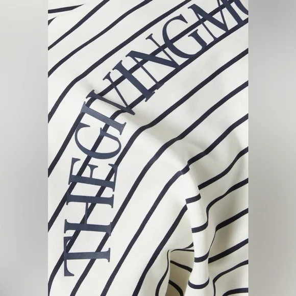 NWT THE GIVING MOVEMENT STRIPPED LOGO HOODIE IN ORGANIC COTTON blend s 2XL MEN
